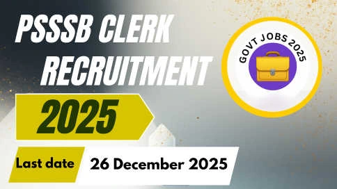 PSSSB Clerk Recruitment 2025