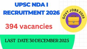 UPSC NDA I 2026 Recruitment