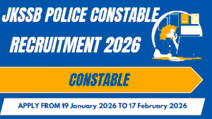 JKSSB Police Constable Recruitment 2026