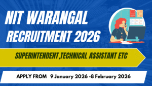 NIT Warangal Recruitment 2026