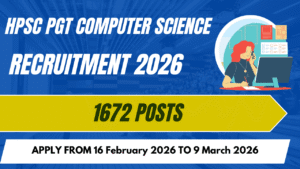 HPSC PGT Computer Science Recruitment 2026
