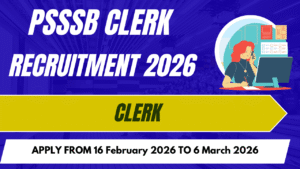 PSSSB Clerk Recruitment 2026