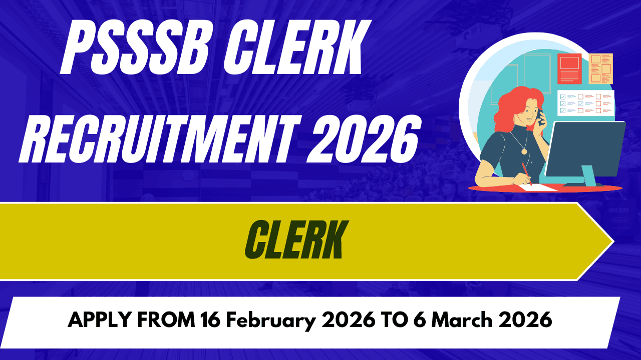 PSSSB Clerk Recruitment 2026