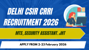 Delhi CSIR CRRI Recruitment 2026