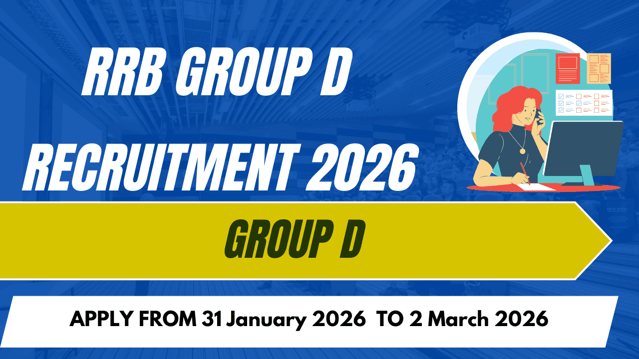 RRB Group D Recruitment 2026-Last date 2 March 2026