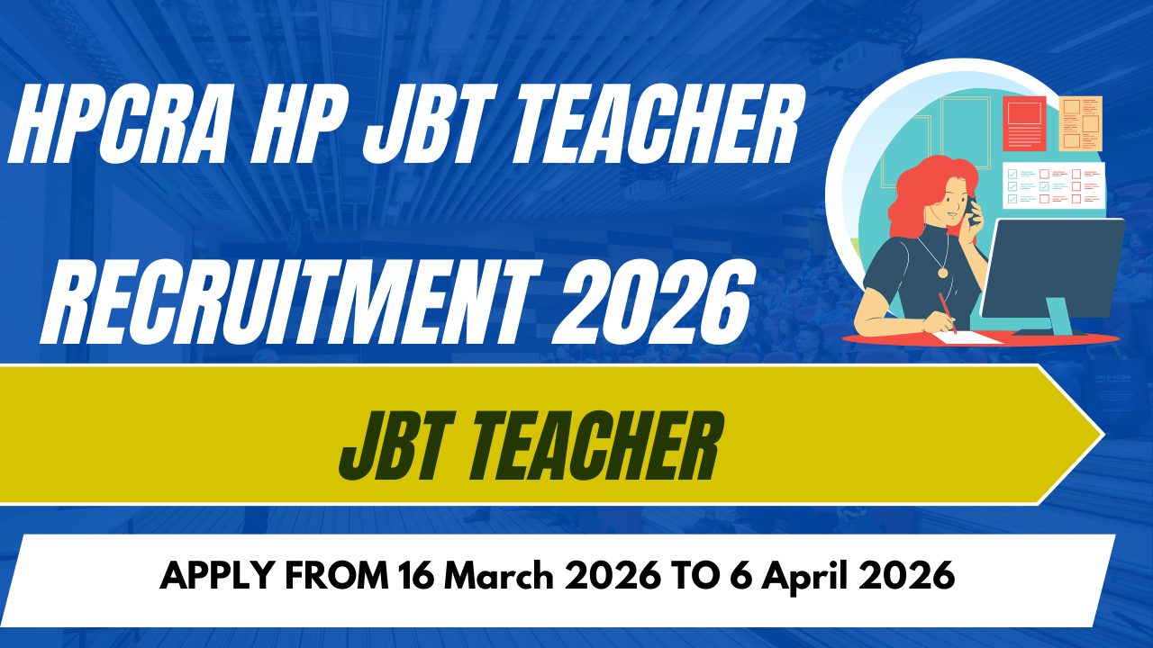 HPCRA HP JBT Teacher Recruitment 2026