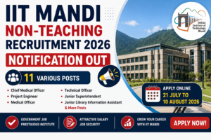 IIT Mandi Non-Teaching Recruitment 2026