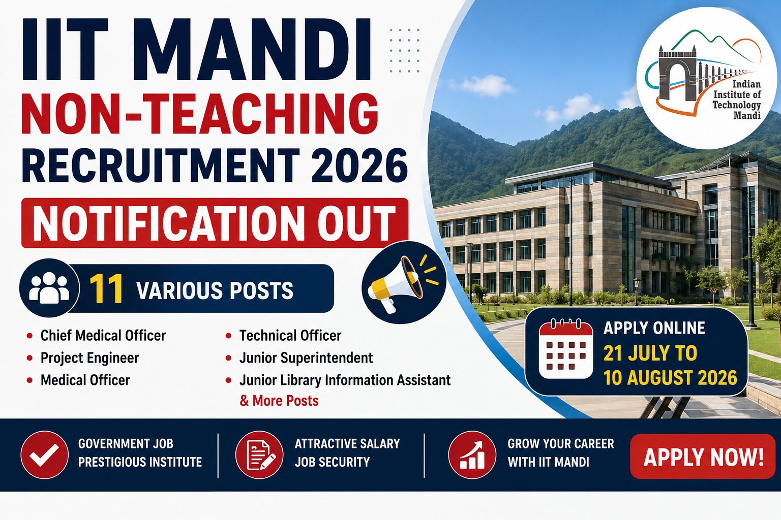 IIT Mandi Non-Teaching Recruitment 2026